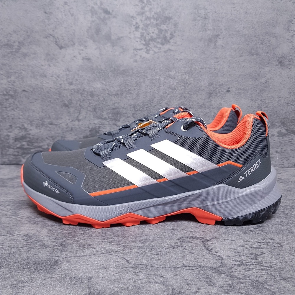 ADIDAS Terrex Skychaser AX5 Gore-Tex Hiking Shoes Mens Size 11.5 Grey Orange